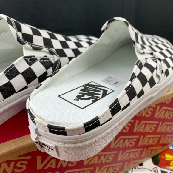 Vans Slip On Mule Checkered Sneakers Womens Various Sizes - Picture 3 of 12